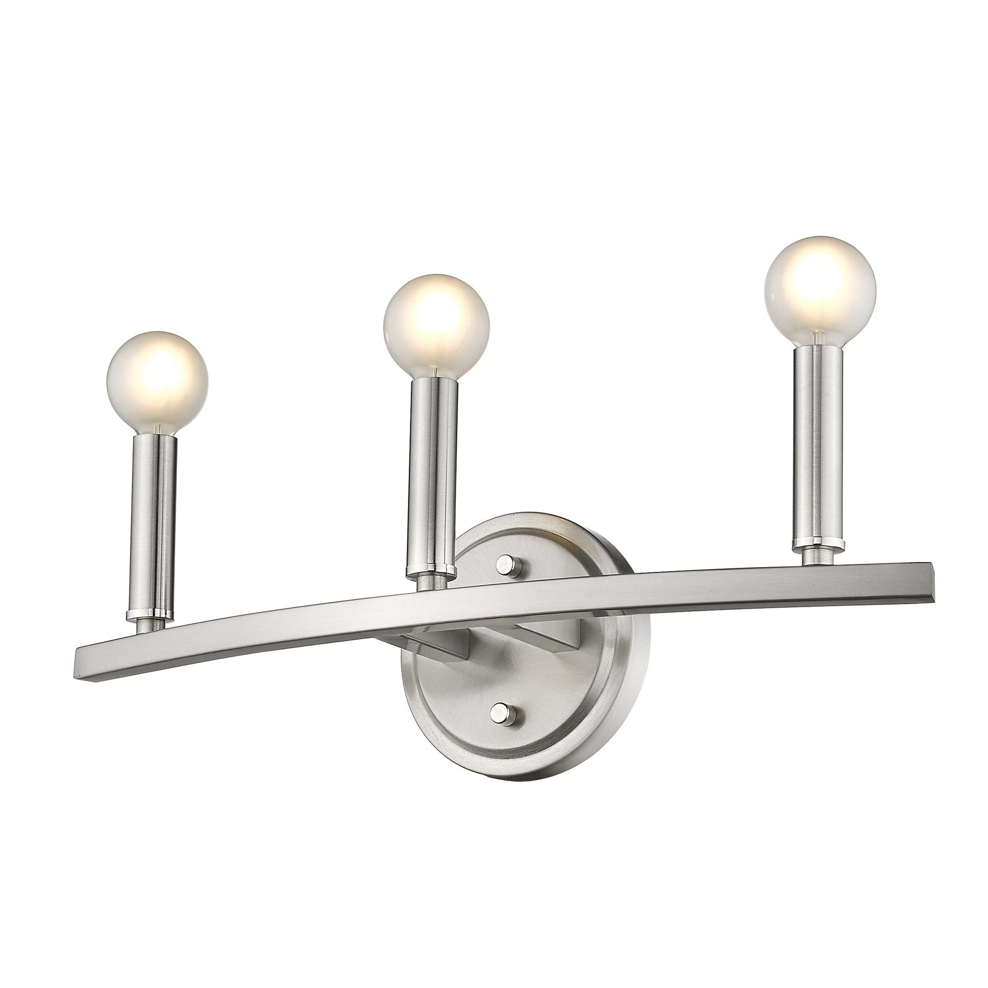 HomeRoots Three Light Wall Sconce in Silver Finish