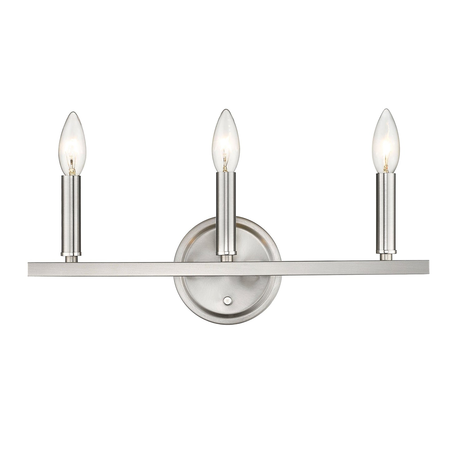 HomeRoots Three Light Wall Sconce in Silver Finish