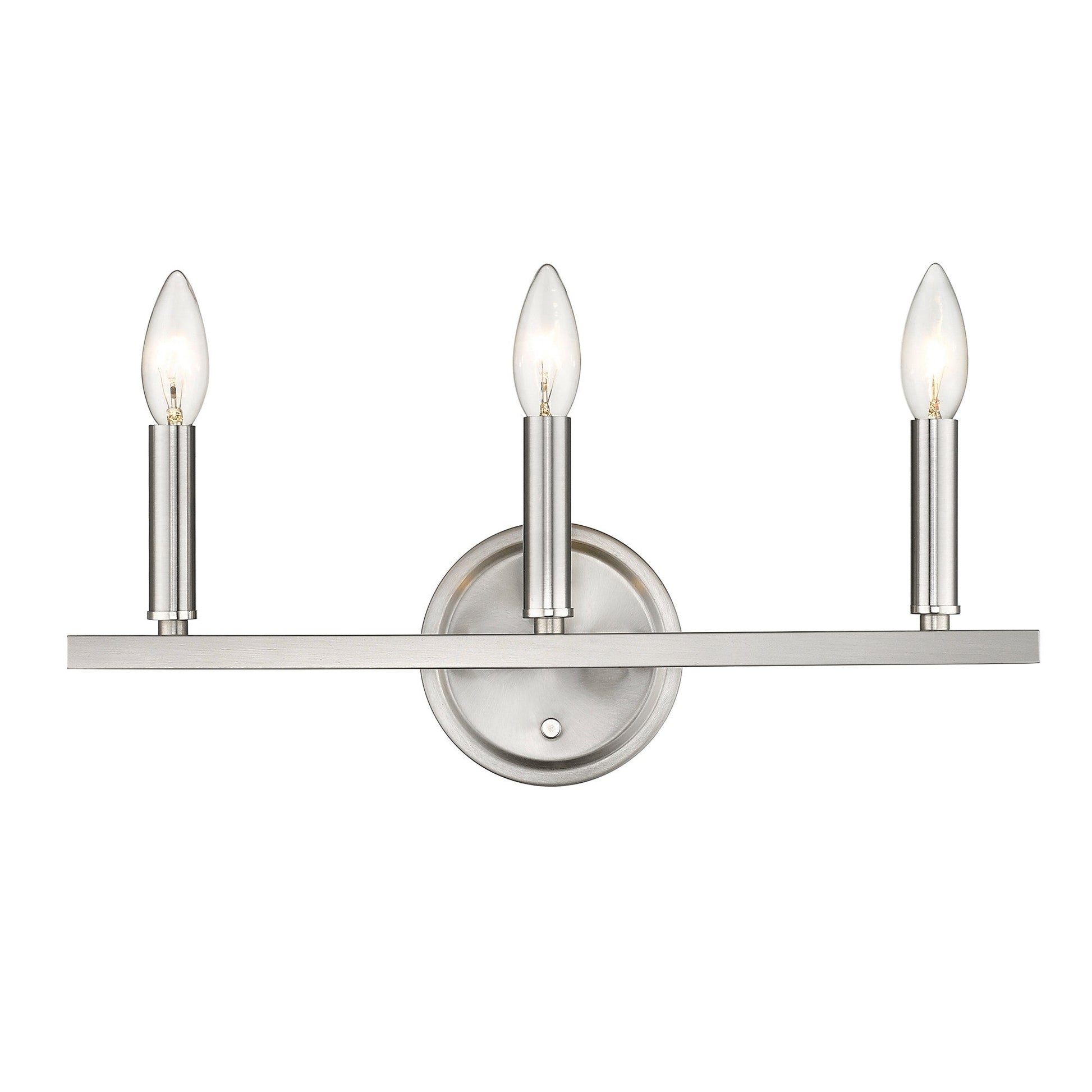 HomeRoots Three Light Wall Sconce in Silver Finish