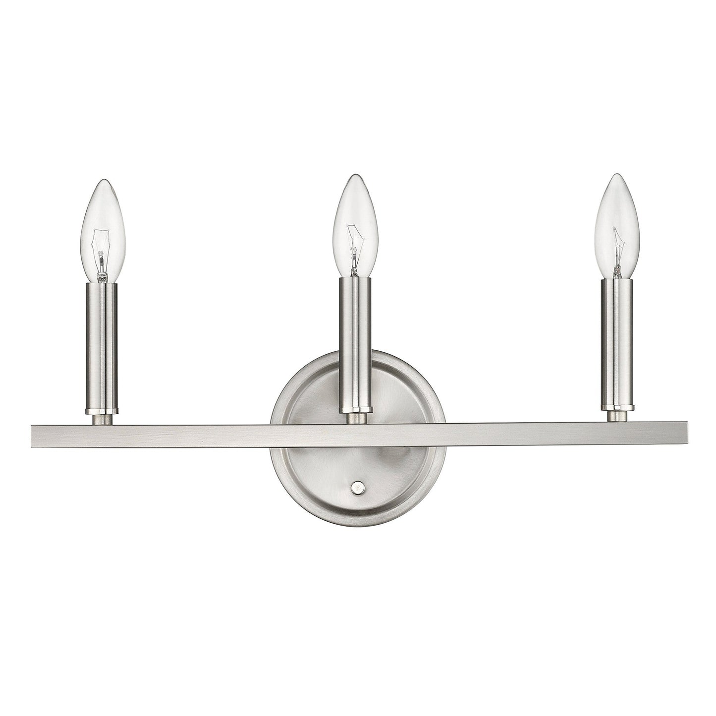 HomeRoots Three Light Wall Sconce in Silver Finish