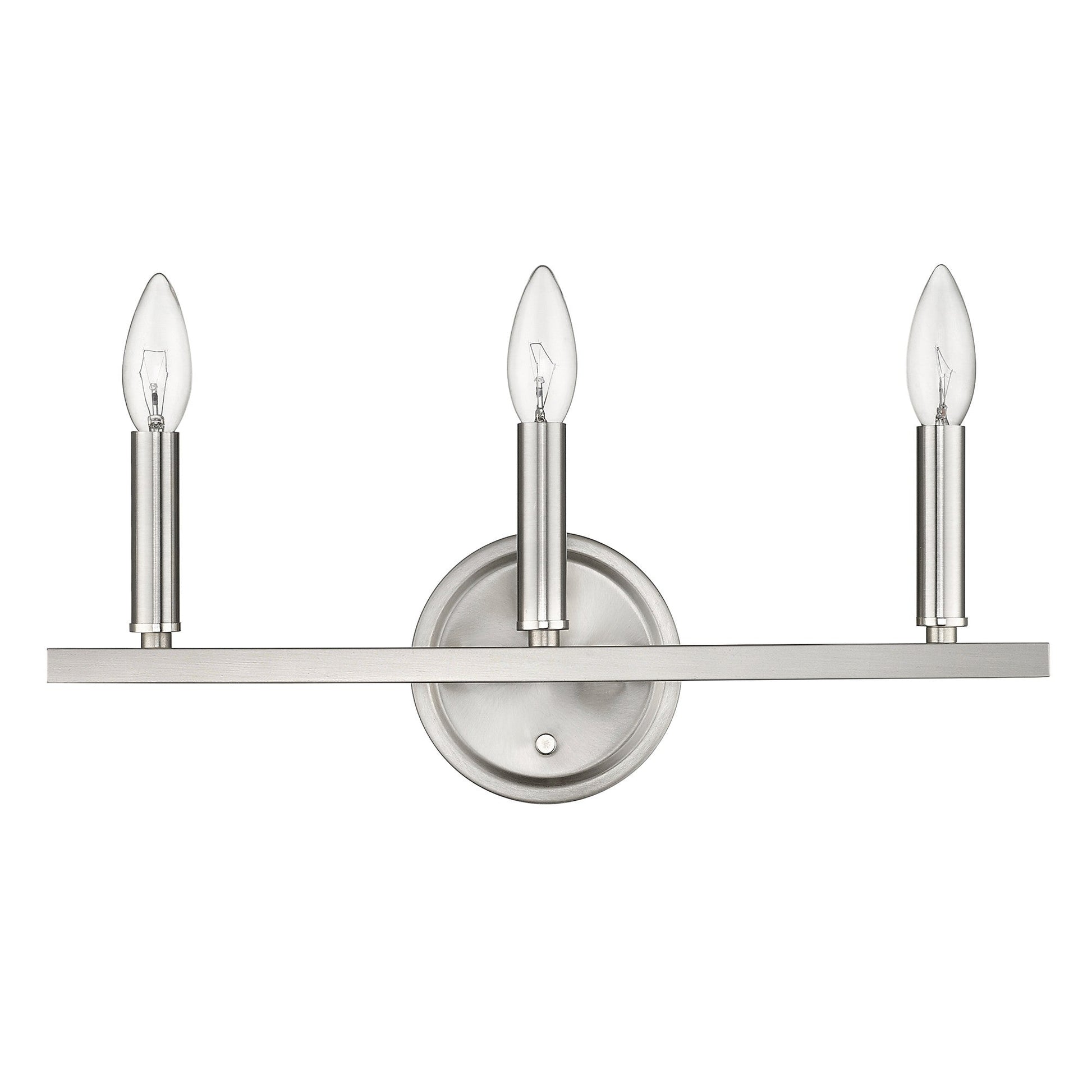 HomeRoots Three Light Wall Sconce in Silver Finish