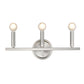 HomeRoots Three Light Wall Sconce in Silver Finish