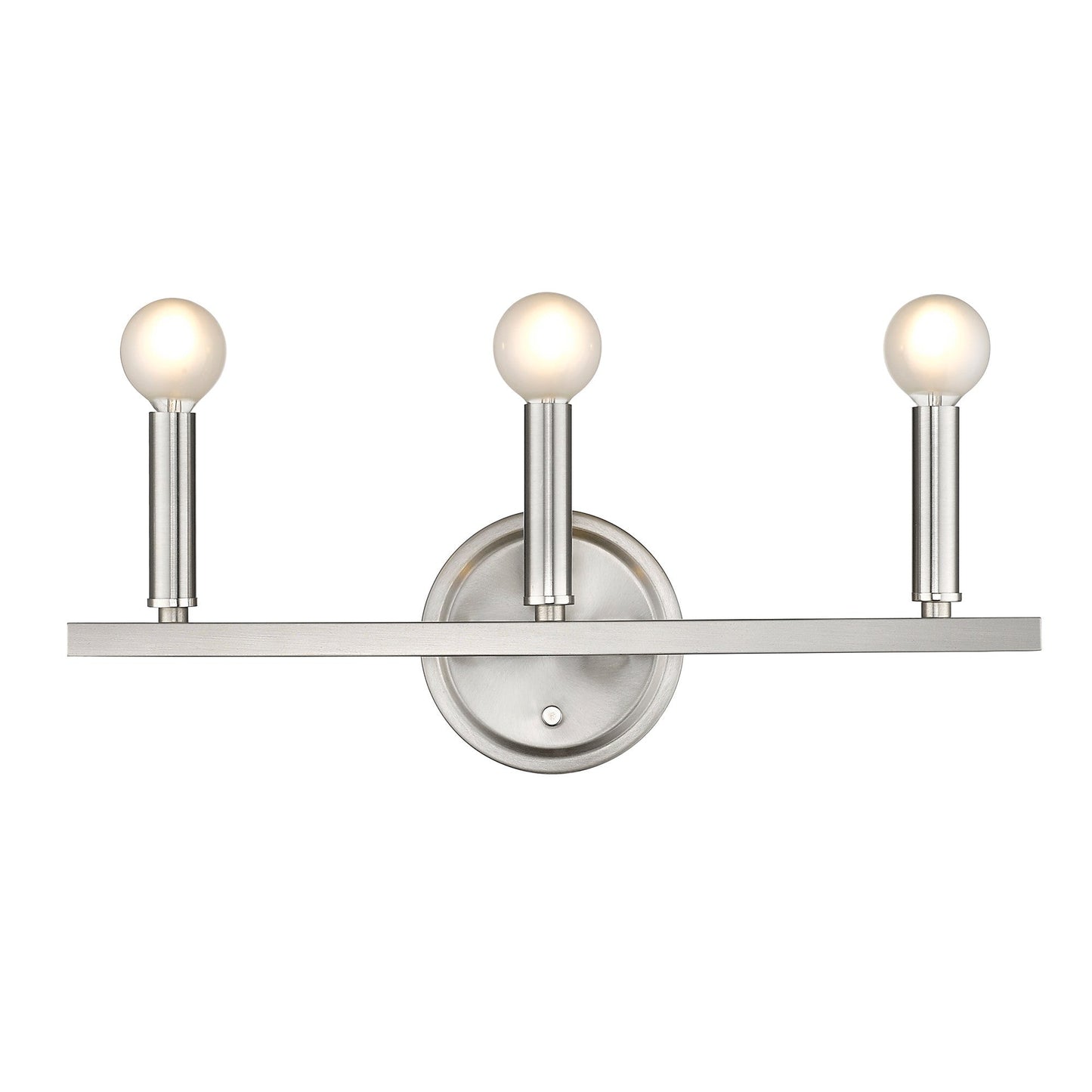 HomeRoots Three Light Wall Sconce in Silver Finish