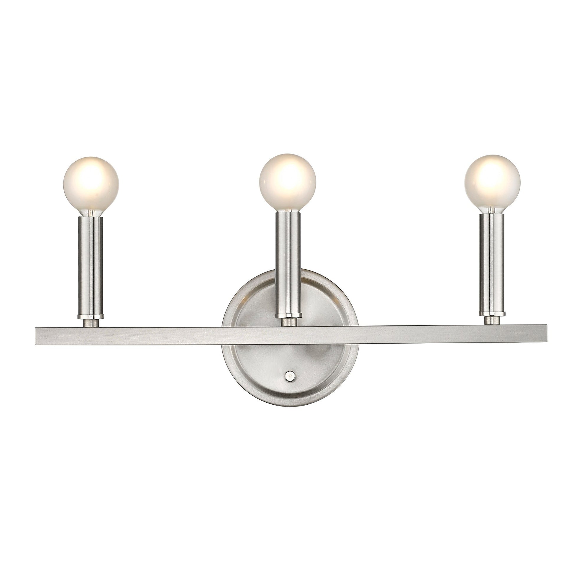 HomeRoots Three Light Wall Sconce in Silver Finish