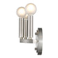 HomeRoots Three Light Wall Sconce in Silver Finish