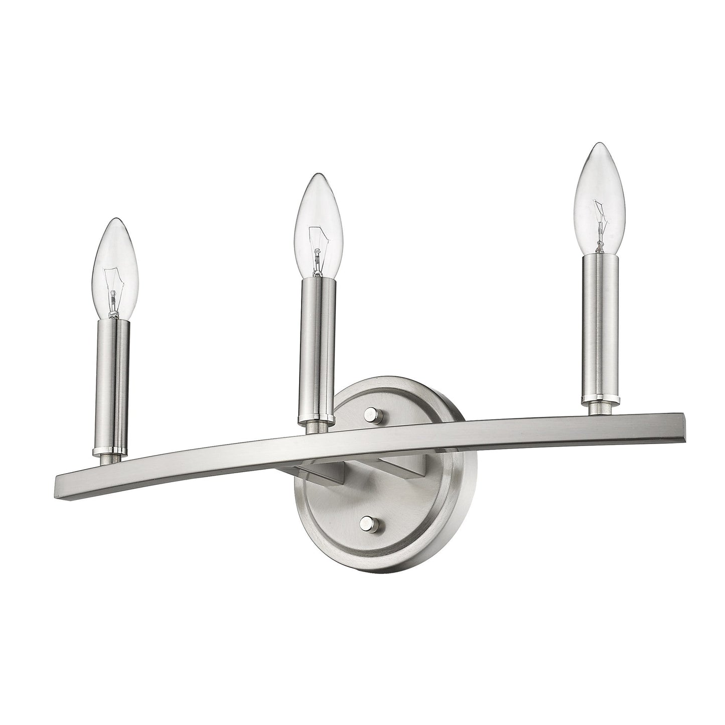 HomeRoots Three Light Wall Sconce in Silver Finish