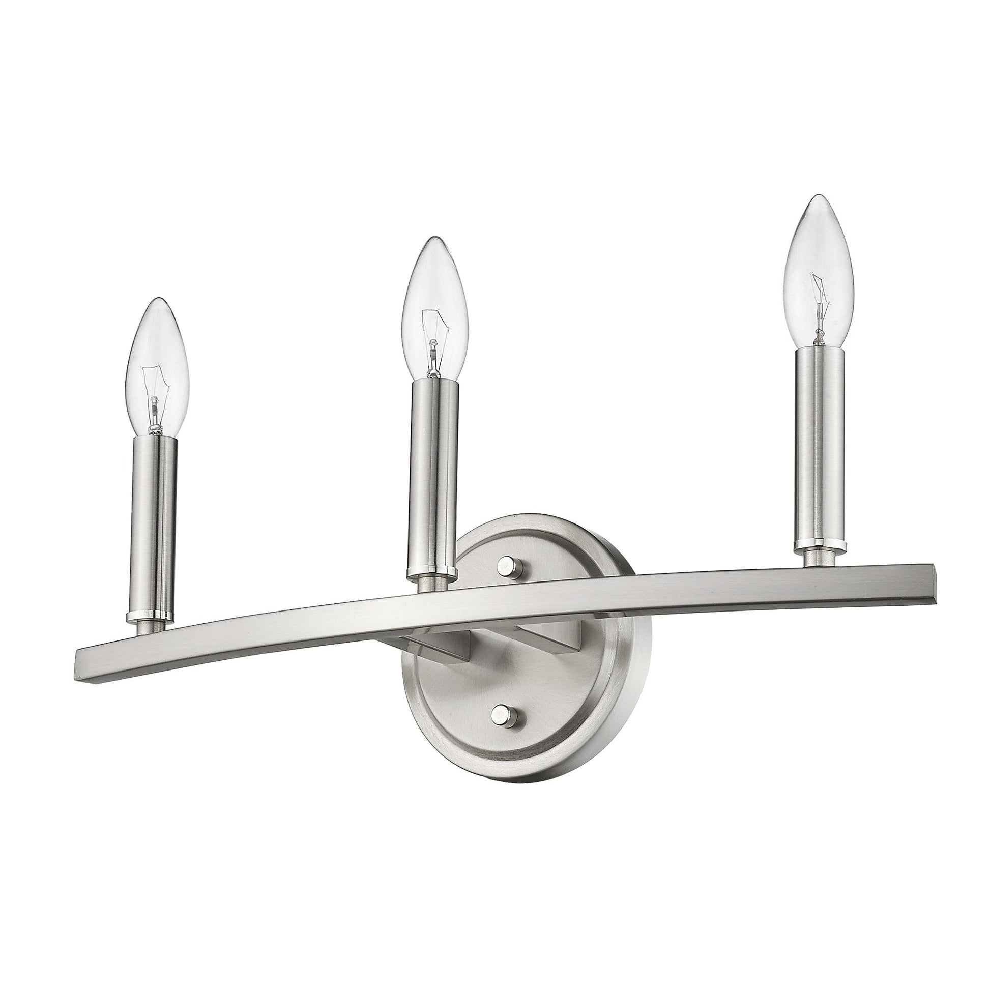 HomeRoots Three Light Wall Sconce in Silver Finish