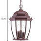 HomeRoots Three Light Wide Lantern Hanging Light in Dark Brown Finish