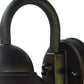 HomeRoots Three Tier Lamp Shade Outdoor Wall Light in Antique Bronze Finish