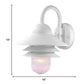 HomeRoots Three Tier Lamp Shade Outdoor Wall Light in White Finish