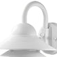 HomeRoots Three Tier Lamp Shade Outdoor Wall Light in White Finish
