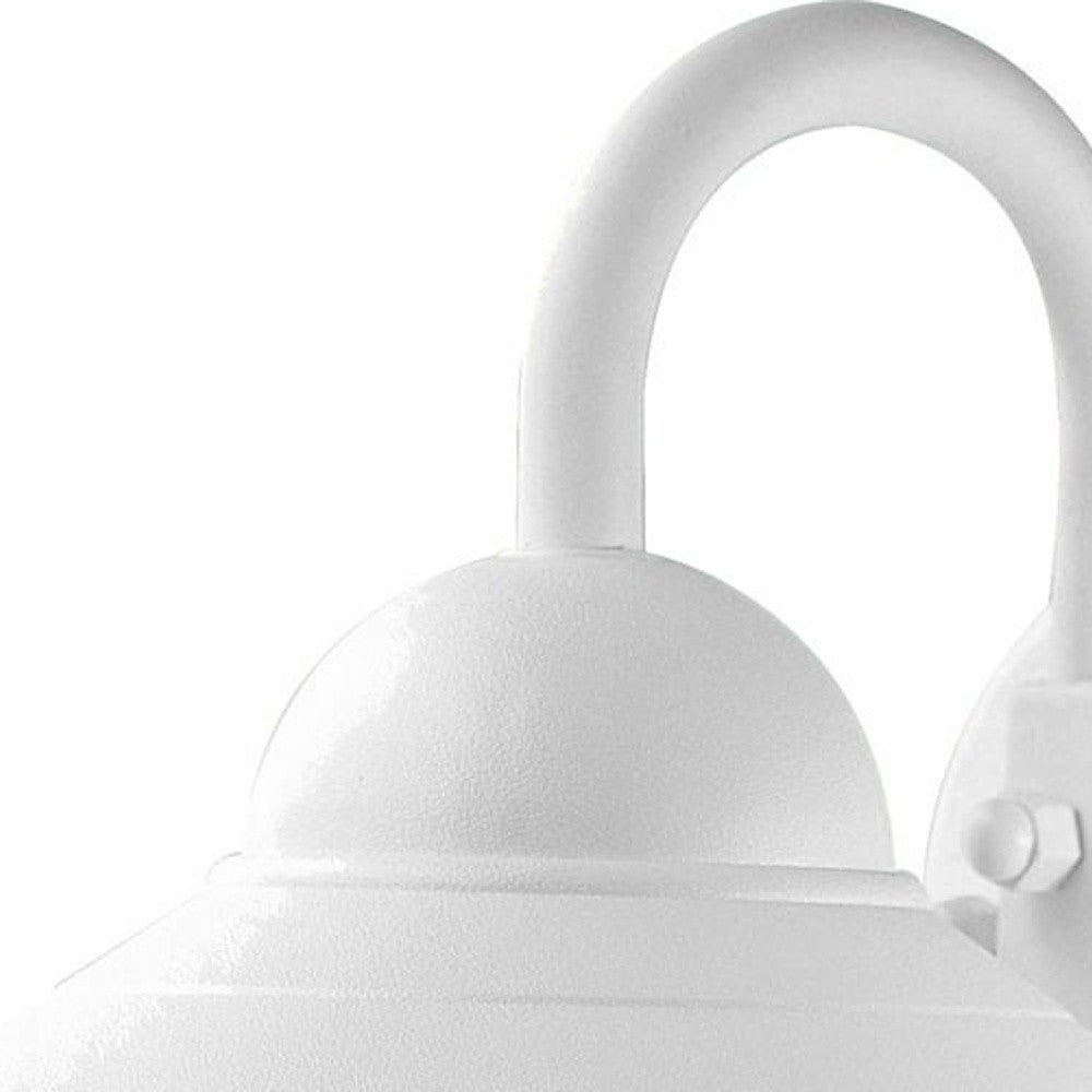 HomeRoots Three Tier Lamp Shade Outdoor Wall Light in White Finish