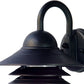 HomeRoots Three Tier Outdoor Wall Light in Matte Black Finish