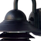 HomeRoots Three Tier Outdoor Wall Light in Matte Black Finish