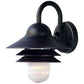 HomeRoots Three Tier Outdoor Wall Light in Matte Black Finish