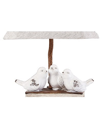 HomeRoots Three feathered Friends Atop A Stack of Books Accent Lamp