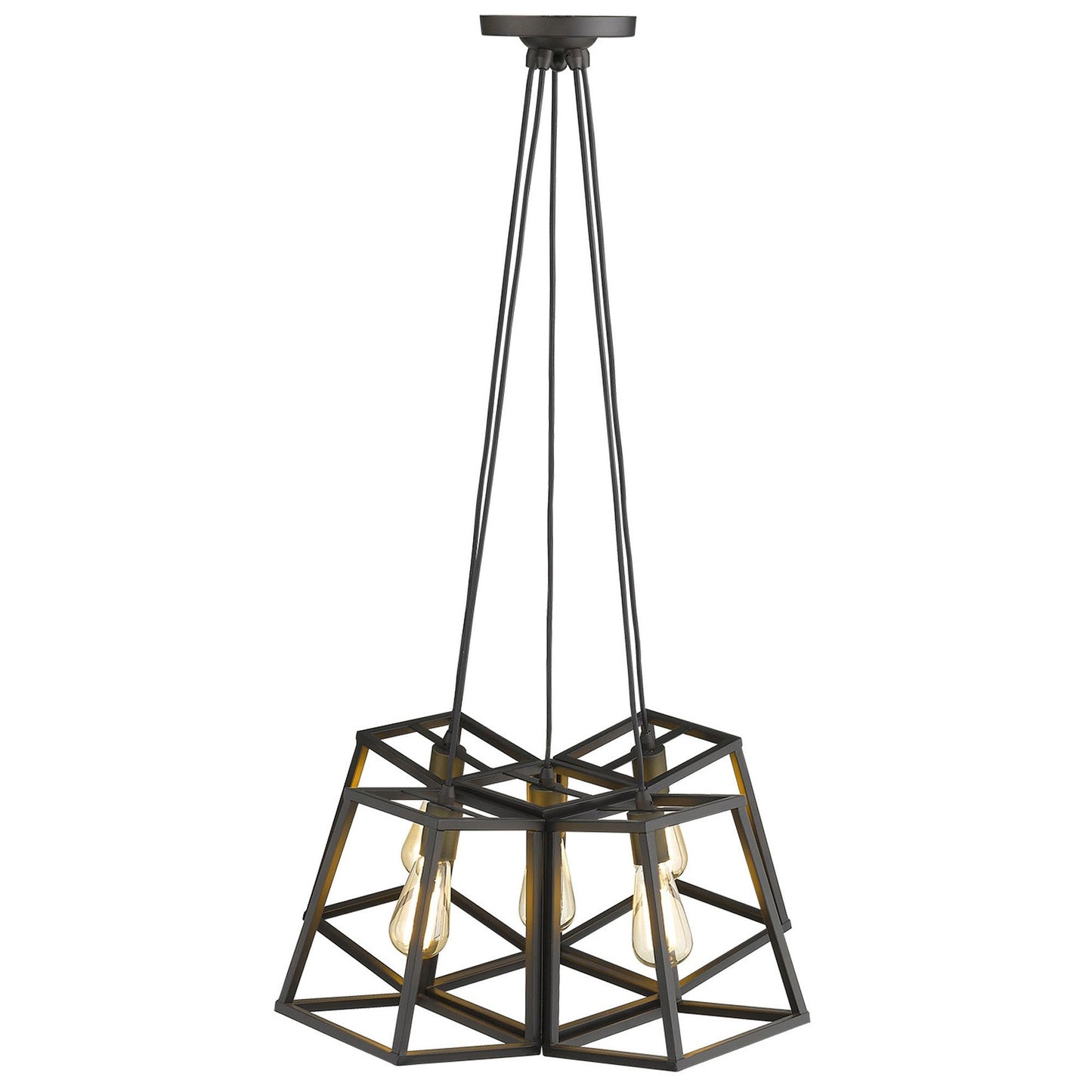 HomeRoots Tiberton 5-Light Chandelier in Oil Rubbed Bronze Finish