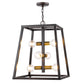 HomeRoots Tiberton 6-Light Foyer Pendant With Antique Brass Sockets in Oil Rubbed Bronze Finish