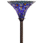 HomeRoots Tiffany-Style Blue Star Torchiere In Copper Finish