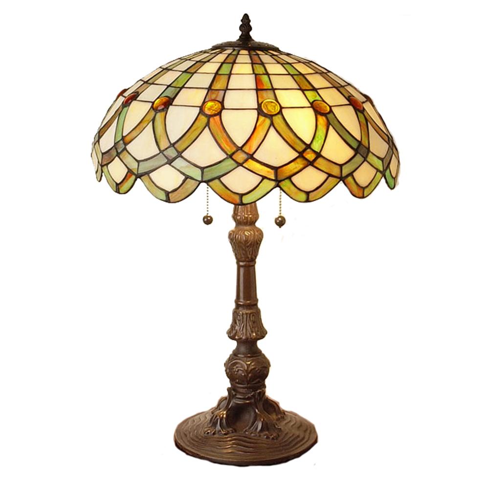 HomeRoots Tiffany-Style Ribbon Table Lamp In Bronze Finish