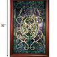 HomeRoots Tiffany-style Purple Wooden Frame Window Panel