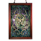 HomeRoots Tiffany-style Purple Wooden Frame Window Panel