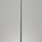 HomeRoots Torchiere Floor Lamp With Thick Metal Pole and Wide Disc Shade in Brushed Steel Finish