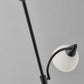 HomeRoots Torchiere Plus Chairside Floor Lamp In Black Metal Finish