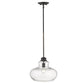 HomeRoots Torrel 1-Light Pendant in Oil Rubbed Bronze Finish