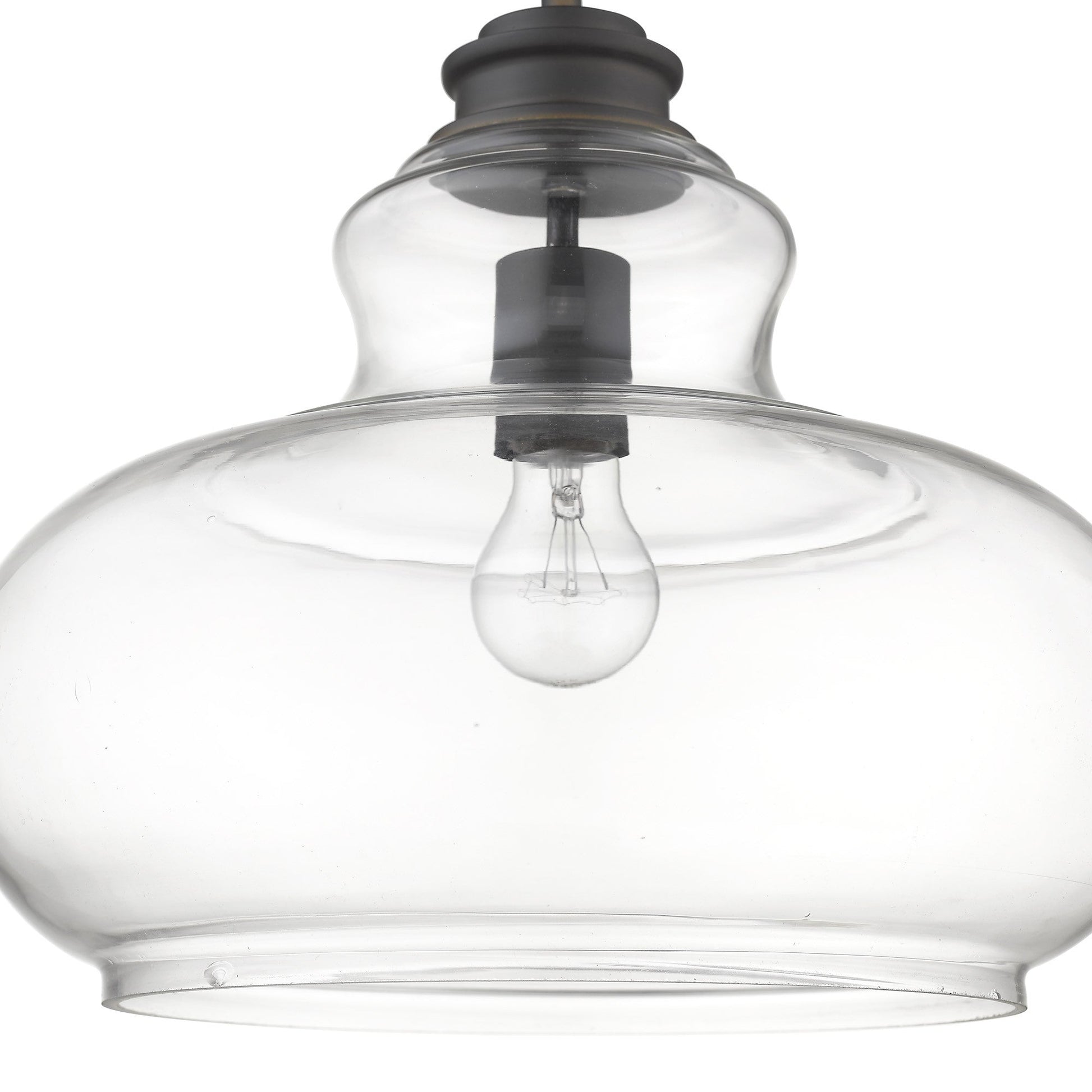HomeRoots Torrel 1-Light Pendant in Oil Rubbed Bronze Finish