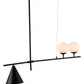 HomeRoots Town Ceiling Lamp With Black and White Finish