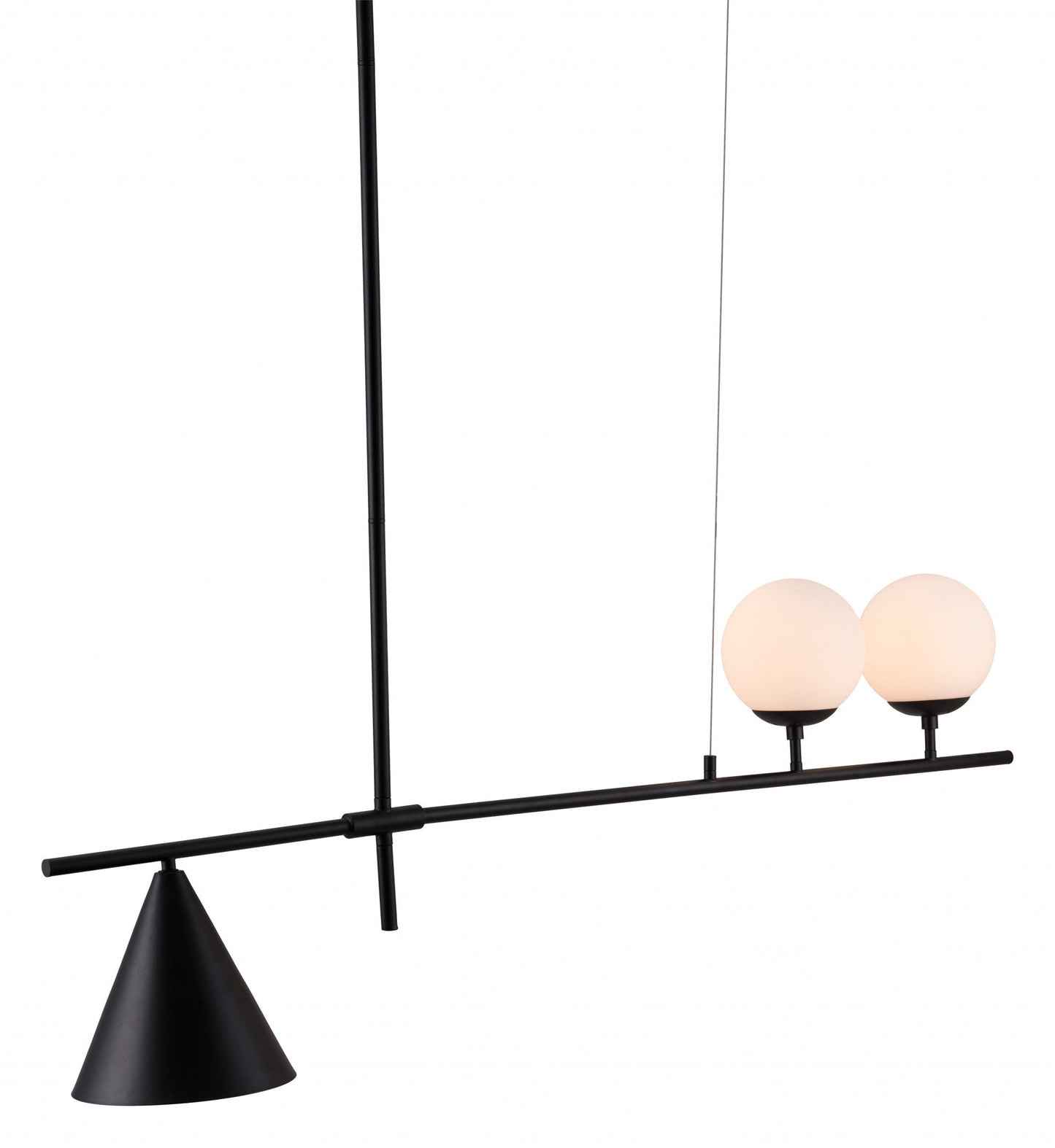 HomeRoots Town Ceiling Lamp With Black and White Finish