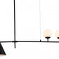 HomeRoots Town Ceiling Lamp With Black and White Finish