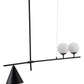 HomeRoots Town Ceiling Lamp With Black and White Finish
