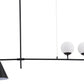HomeRoots Town Ceiling Lamp With Black and White Finish