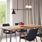 HomeRoots Town Ceiling Lamp With Black and White Finish