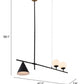 HomeRoots Town Ceiling Lamp With Black and White Finish