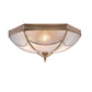 HomeRoots Traditional Hexagon Ceiling Light Fixture With White and Gold Finish