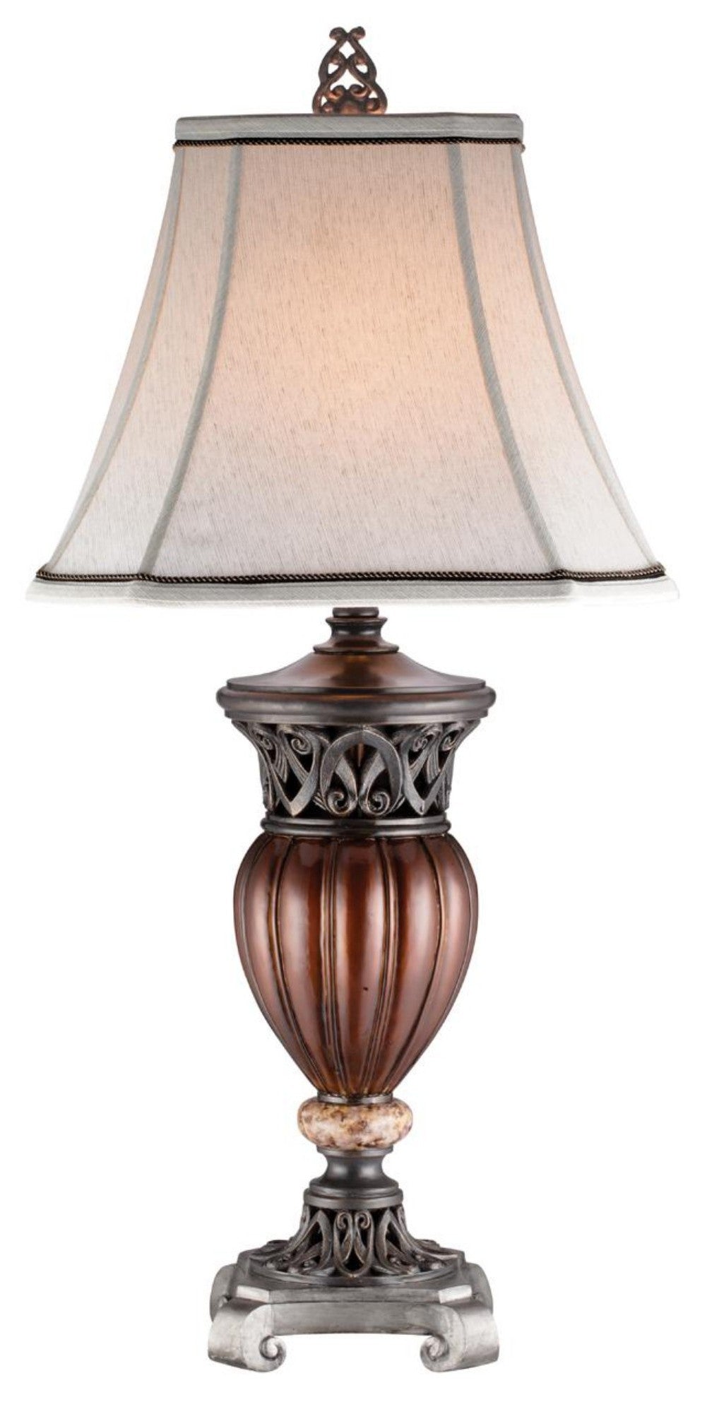 HomeRoots Traditional Roman Style Table Lamp With Bronze Finish