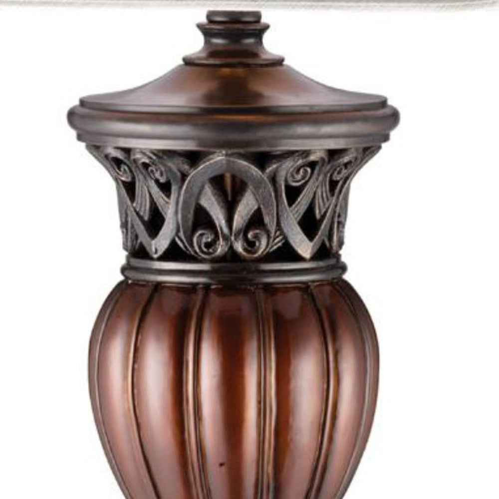 HomeRoots Traditional Roman Style Table Lamp With Bronze Finish