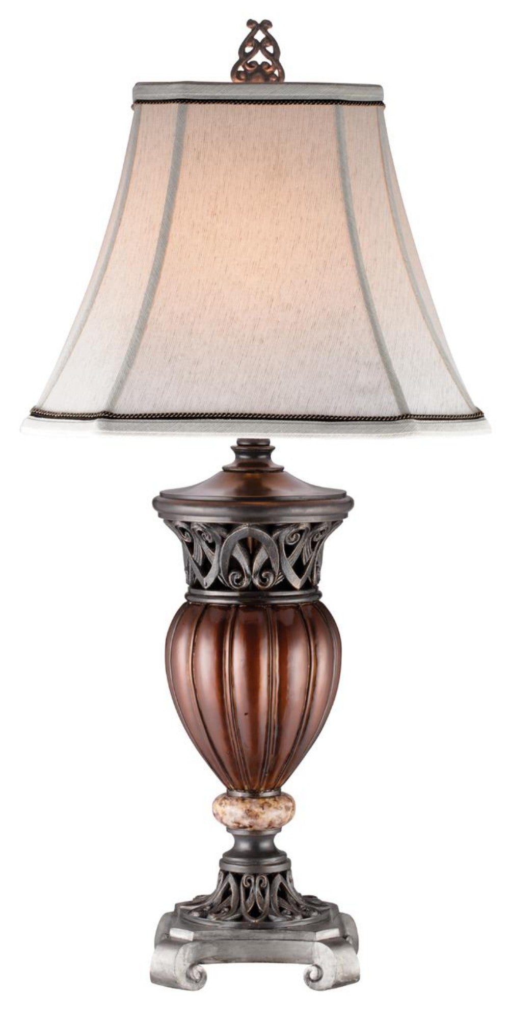 HomeRoots Traditional Roman Style Table Lamp With Bronze Finish