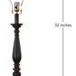 HomeRoots Traditional Table Lamp Base Only in Distressed Black Finish