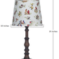 HomeRoots Traditional Table Lamp With Birds Printed Shade in Distressed Brown Finish