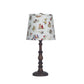 HomeRoots Traditional Table Lamp With Birds Printed Shade in Distressed Brown Finish