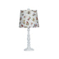 HomeRoots Traditional Table Lamp With Birds Printed Shade in White Finish