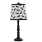 HomeRoots Traditional Table Lamp With Cow Printed Shade in Black Finish