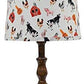 HomeRoots Traditional Table Lamp With Farm Animal Printed Shade in Brown Finish