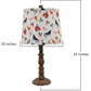 HomeRoots Traditional Table Lamp With Farm Animal Printed Shade in Brown Finish