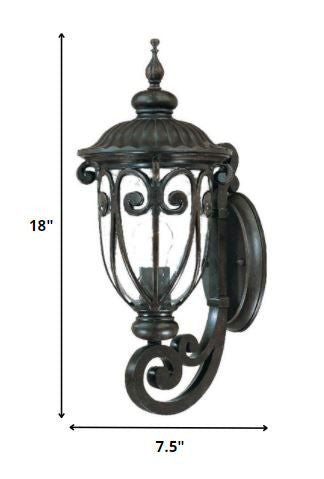 HomeRoots Traditional Wall Sconce in Dark Brown Finish