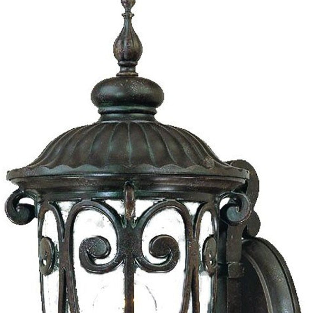 HomeRoots Traditional Wall Sconce in Dark Brown Finish
